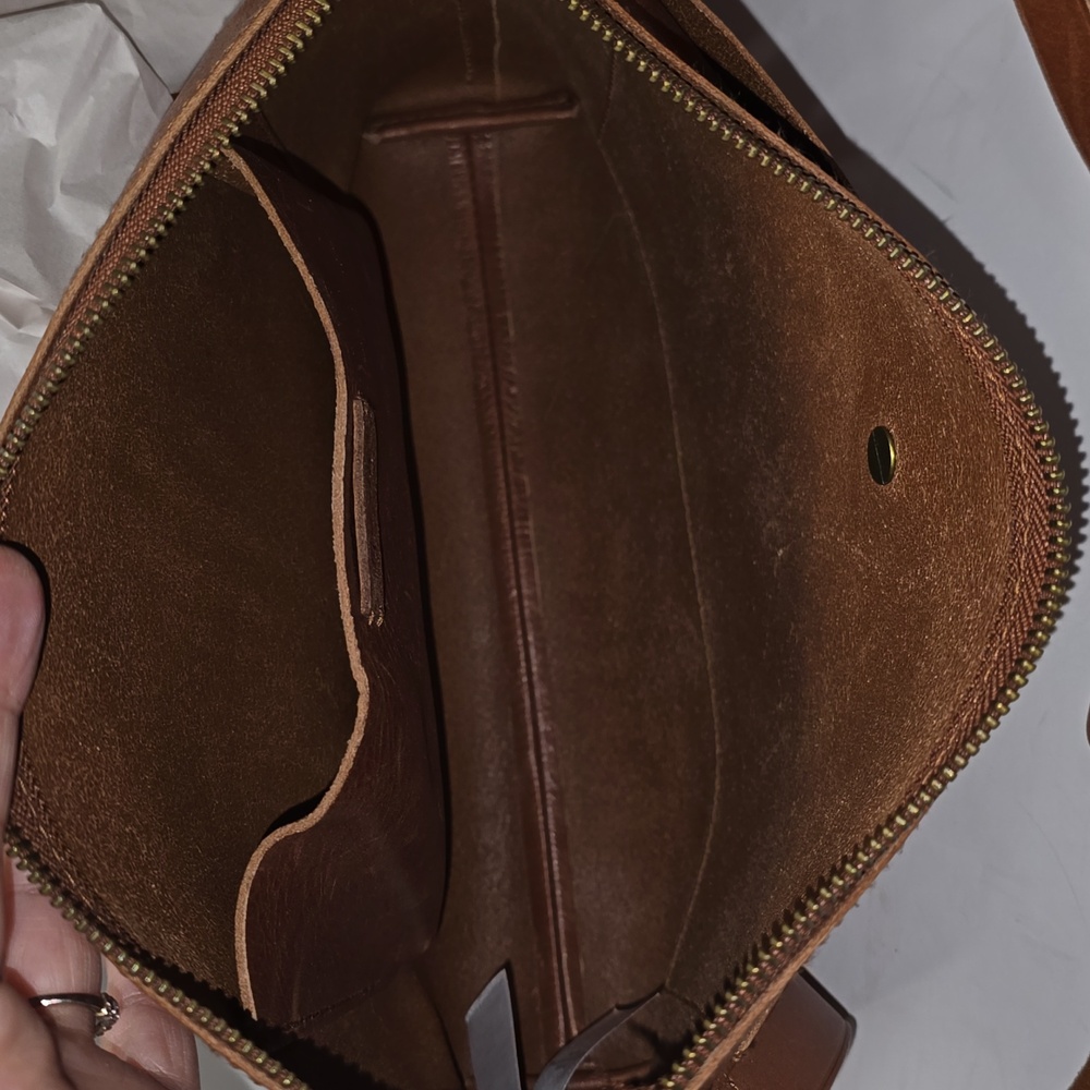{Madewell} The Transport Leather Crossbody - Cognac Brown - Picture 10 of 15